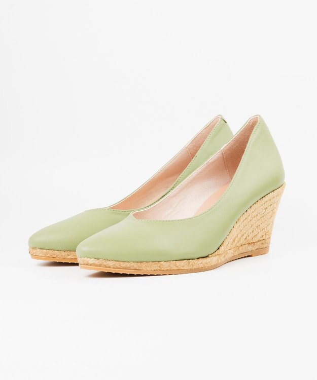 gaimo 【GAIMO/ガイモ】Vカットエスパドリーユパンプス グリーン