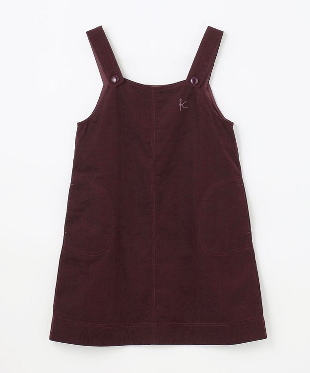 組曲 KIDS 【150-160㎝】コーデュロイ ワンピース ワイン系