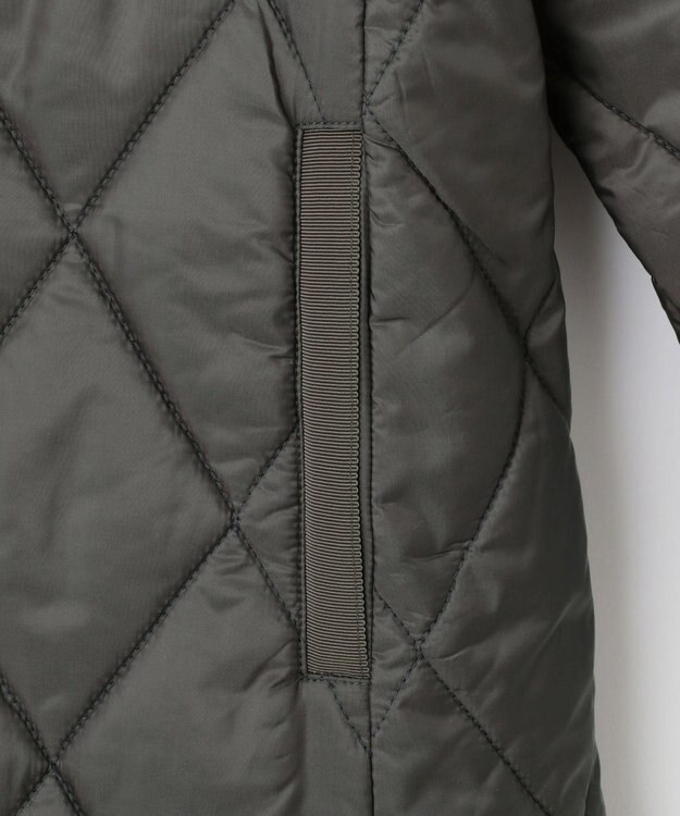 J.PRESS LADIES 高密度タフタ キルティング ロング コート グレー系