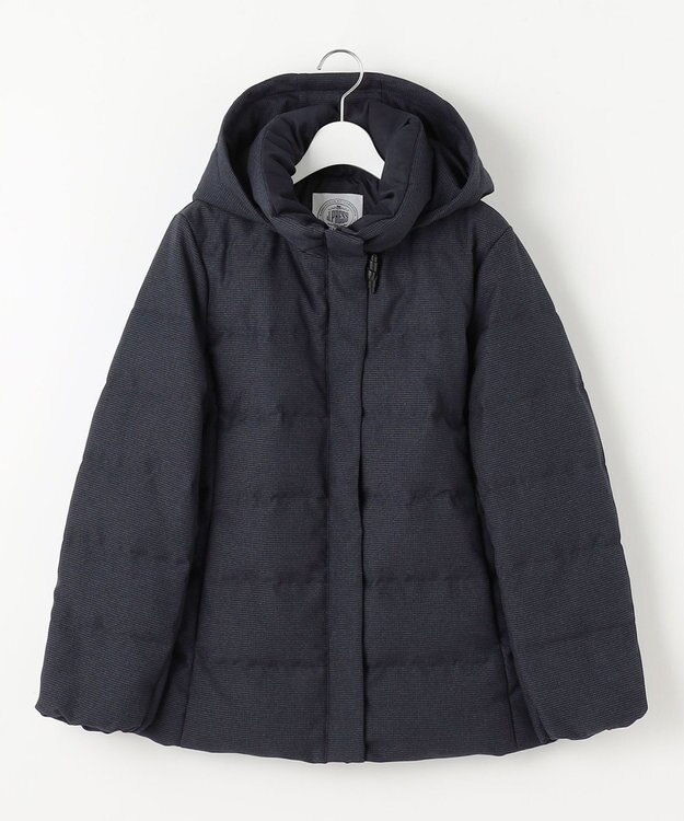 J.PRESS LADIES S 千鳥&グレンチェック ショート ダウン コート ネイビー系3