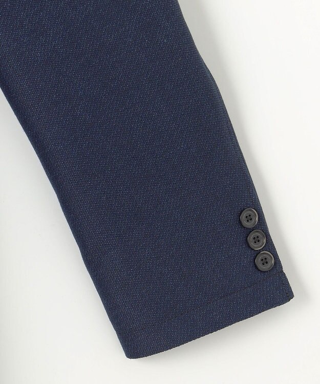 JOSEPH ABBOUD 【清涼/軽量/ストレッチ/ソフト】プリントレノクロス コンバーチブル ジャケット ネイビー系