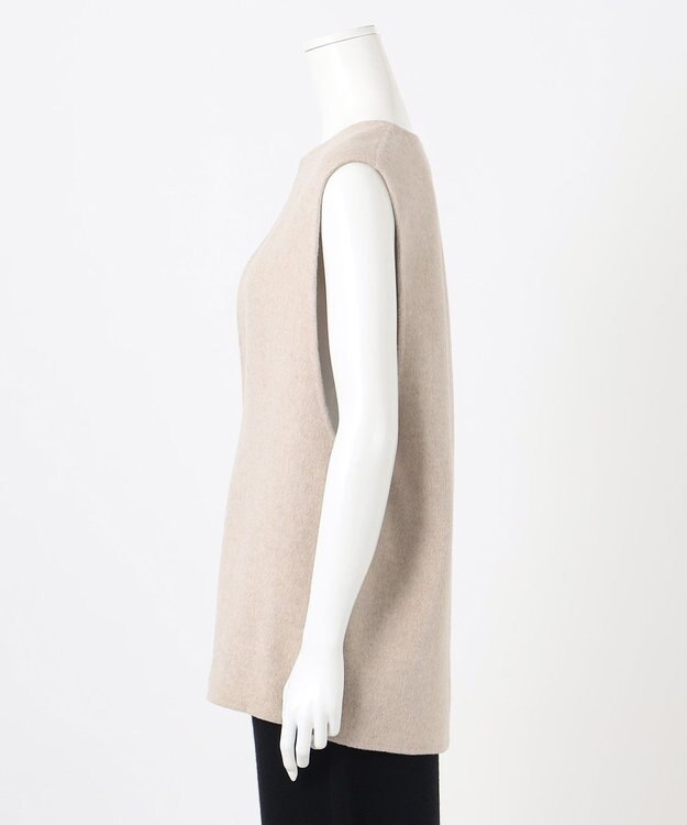 23区 【エステータ】ブラッシュドラムズウール ベスト トップベージュ系