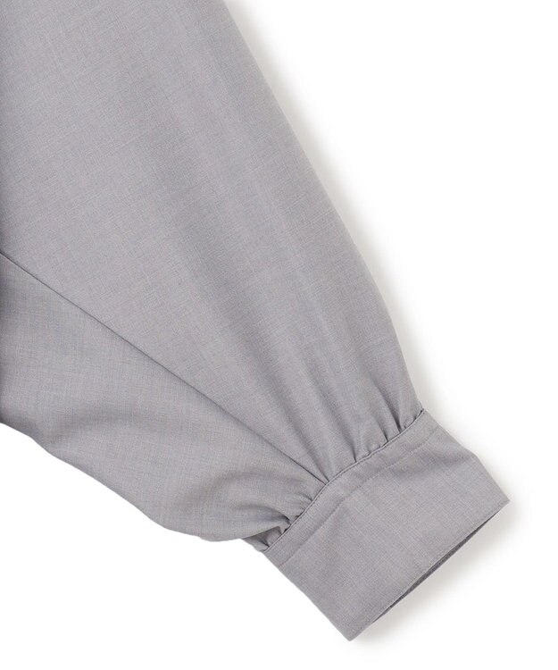 J.PRESS YORK STREET 【WOMEN】バックドレープ シャツワンピース ライトグレー系