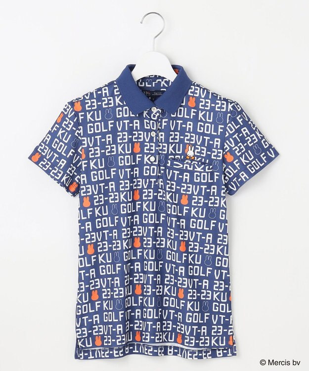 23区GOLF 【WOMEN】【吸水速乾/UVカット】ミッフィーロゴポロシャツ ブルー系5