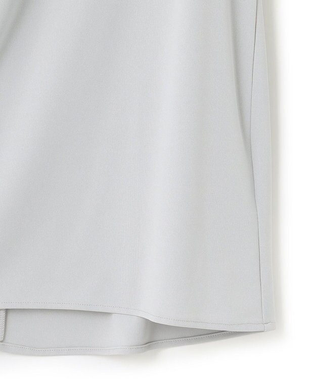 ICB 【洗える】 ジョーゼットスムース ドレープカットソー ライトグレー系