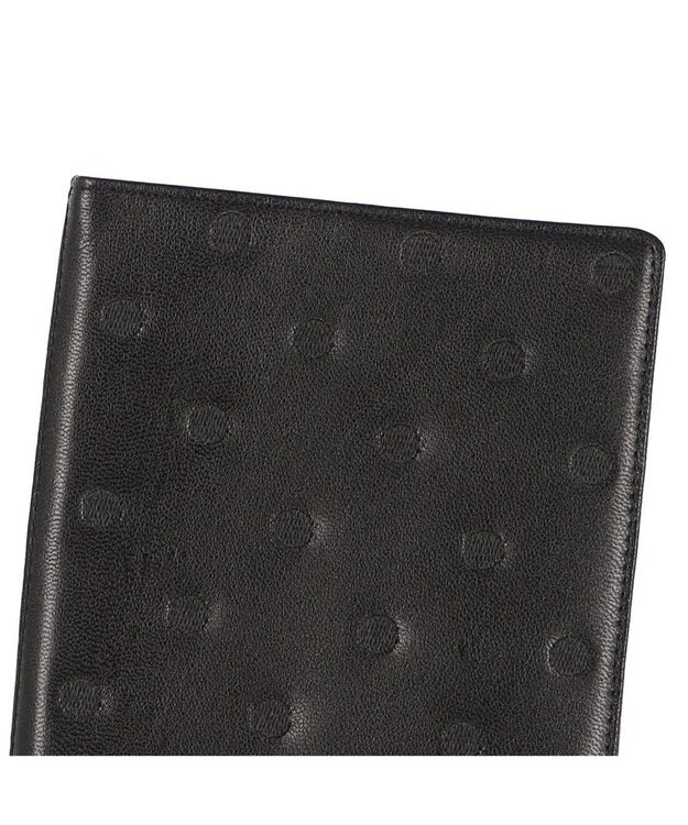UNBILLION ペルケ perche / ドット刺繍A5手帳カバー ブラック