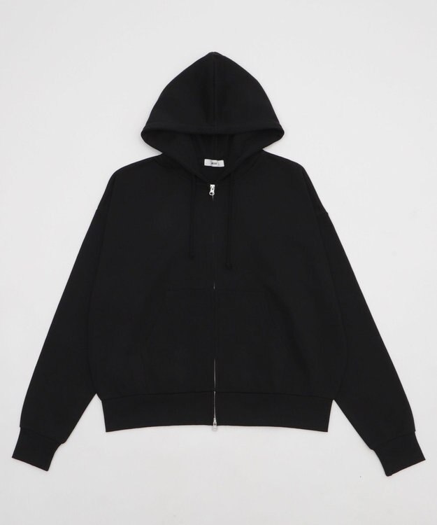 WEGO 【ユニセックス着用ITEM/MLサイズ展開】コンパクトフィットダブルZIPパーカー ブラック