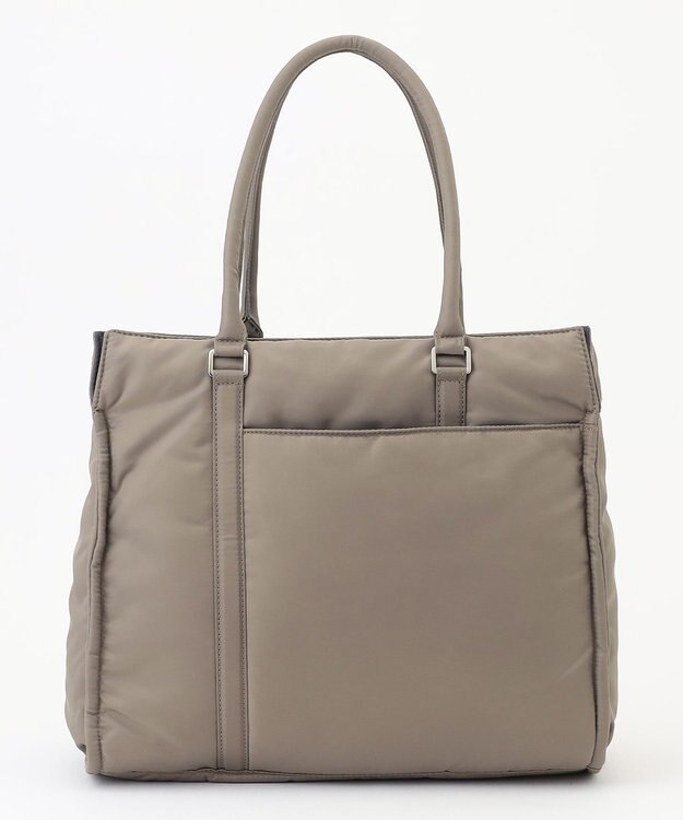 Y'SACCS 【ムック本掲載】ツイルナイロン　スクエアトート　Mサイズ グレージュ【web限定カラー】