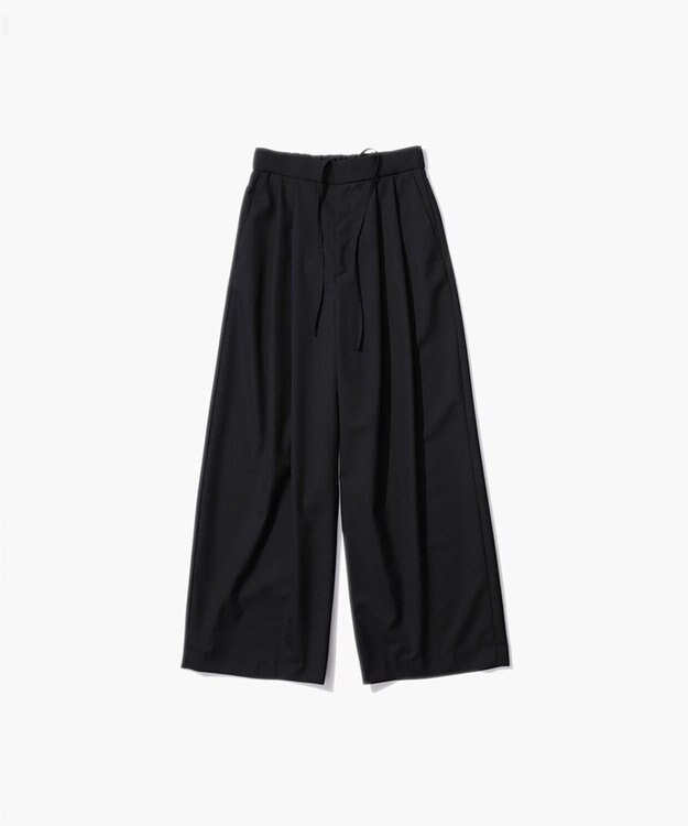 ATON 【26FW】WOOL TROPICAL | ワイドイージーパンツ BLACK