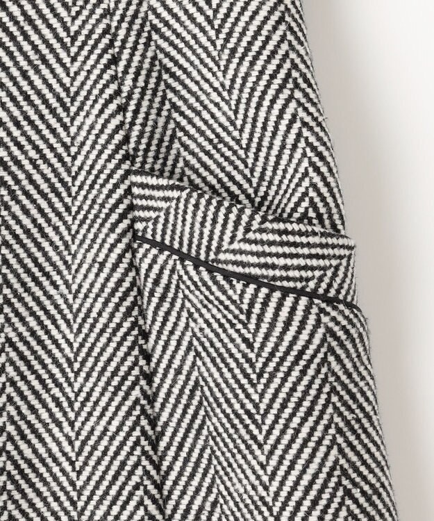 Feroux 【古畑星夏さん着用】ヘリンボンハイウエストミディ スカート ホワイト系2