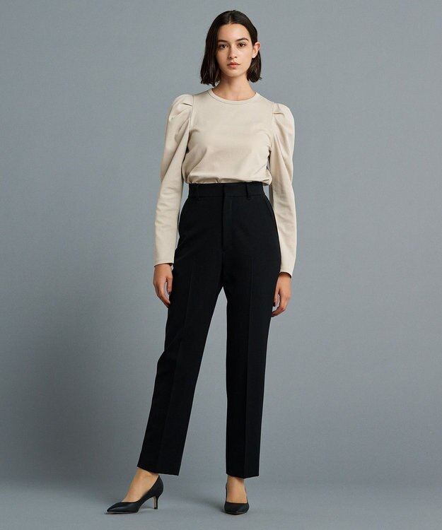 uncrave 【UVケア・接触冷感】ダブルフェイスジャージー ボリュームスリーブ カットソー(長袖)（uncrave STANDARD） ベージュ