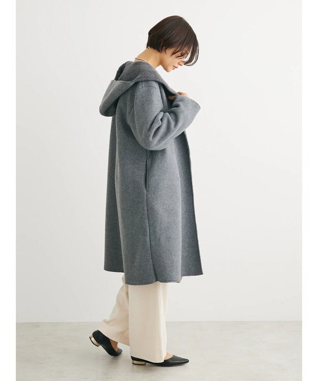 Green Parks コーデュロイワイドパンツ Ecru