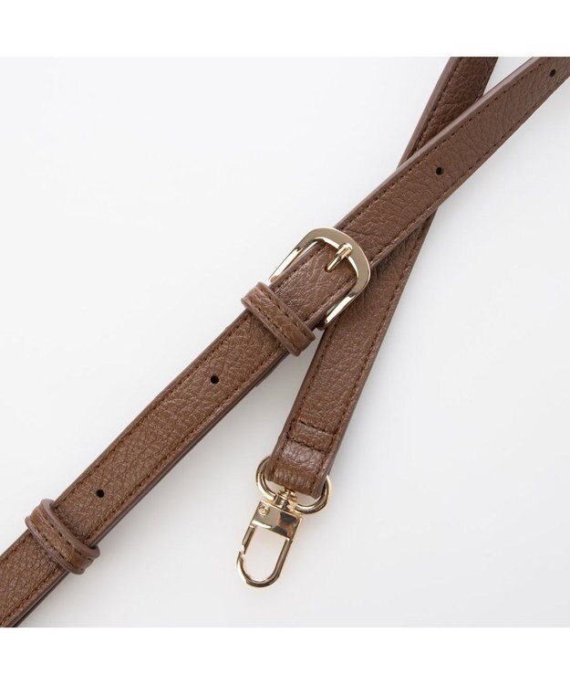 UNBILLION カシュカシュ cachecache / フェイクレザーショルダーバッグ付雑材風トート キャメル