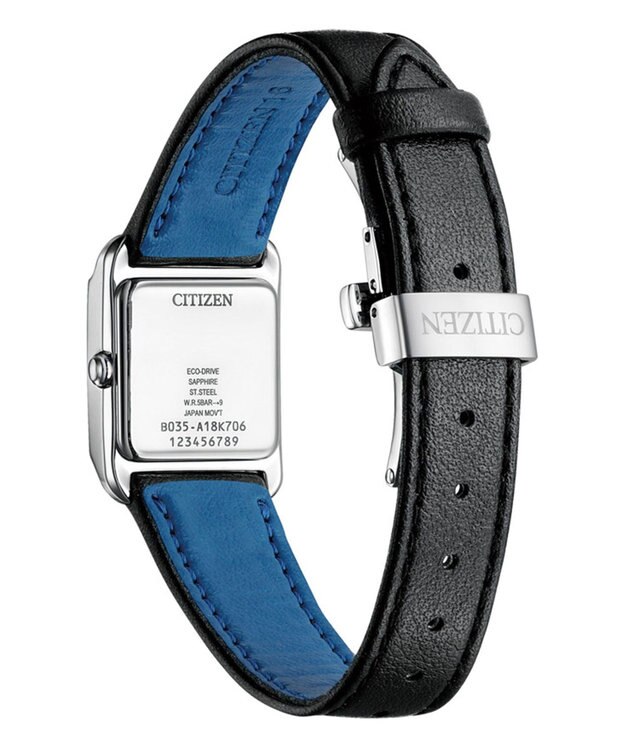 CITIZEN 【シックなスクエアモデル】シチズン エル 光発電エコ・ドライブ SQUARE Collection ブラック