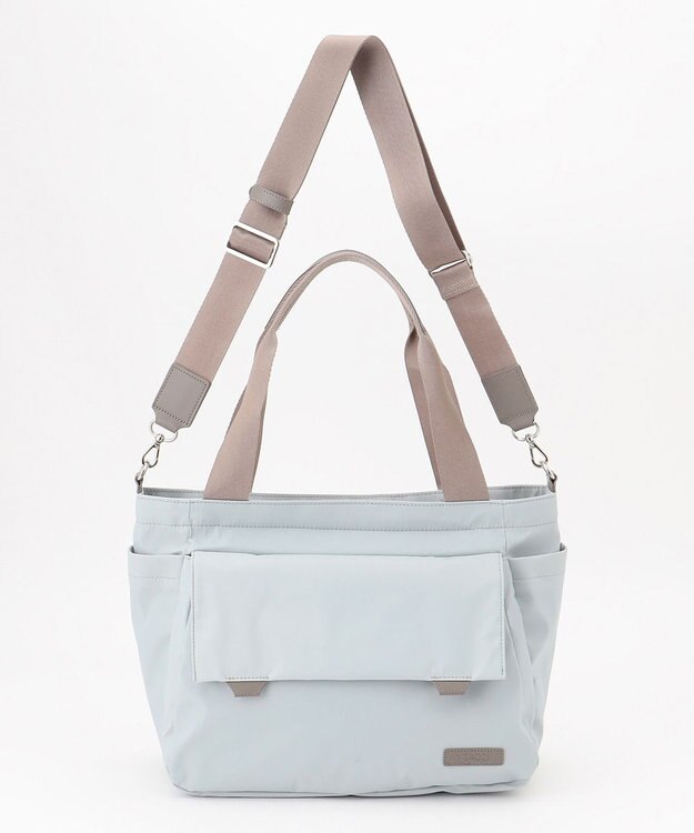 Y'SACCS ダブルタブ　トラベル2WAYトートバッグ ライトグレー