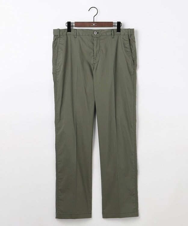 JOSEPH ABBOUD 【キングサイズ・ウエストも伸びる!/JAPANファブリック】ヴィンテージコットン ストレッチ パンツ ダークグリーン系