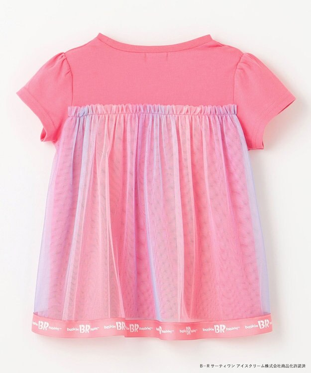 ANY KIDS 【any FAM×サーティワン アイスクリーム】うしろひらひらTシャツ ピンク