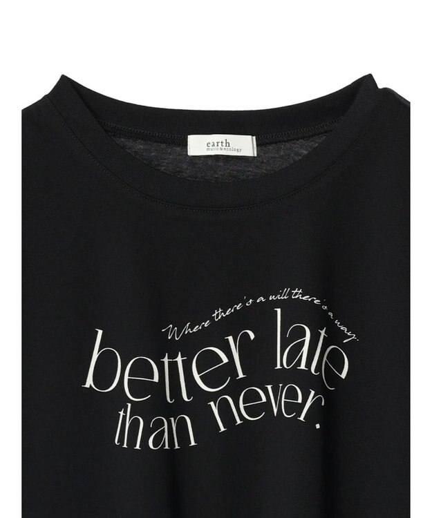 earth music&ecology ｂｅｔｔｅｒ　ｌａｔｅ　フレンチＴ Black