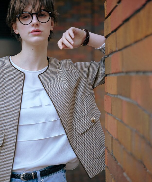 J.PRESS LADIES メッシュベルト ダークブラウン系