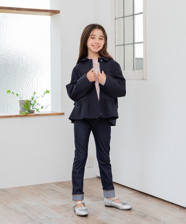 組曲 KIDS 【110-140㎝】デニムニット パンツ ネイビー