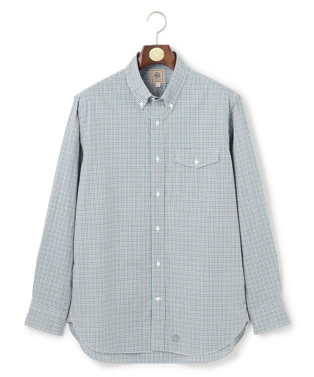 J.PRESS MEN SOMELOSコットンチェック シャツ グリーン系3