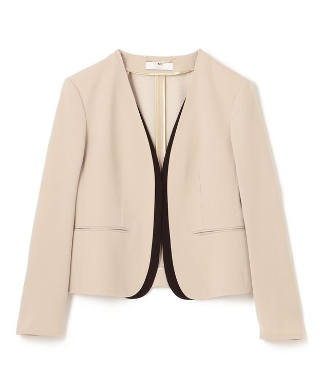 BEIGE， CINDY / ダブルカラージャケット Sand×Black