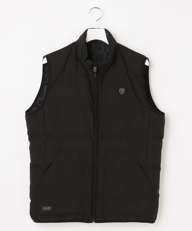 23区GOLF 【MEN】中綿リバーシブルベスト ブラック系