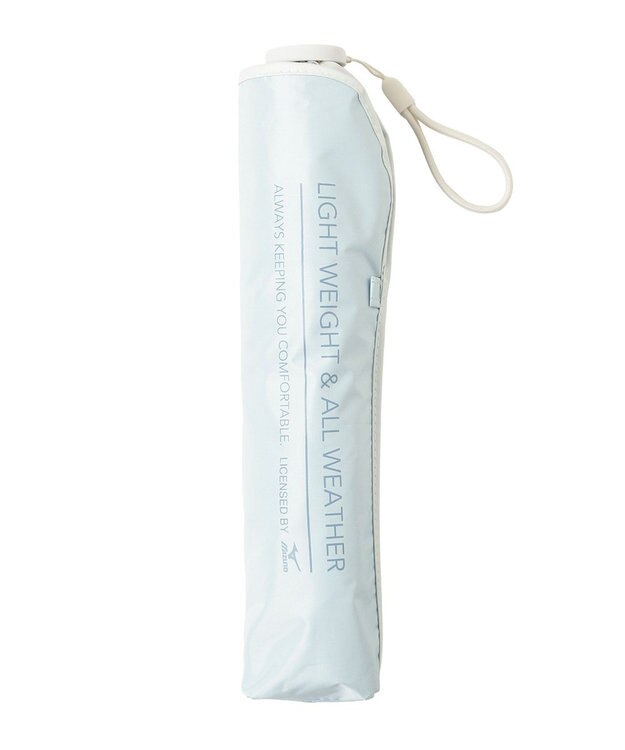 MOONBAT MIZUNO  (ミズノ) 無地 ロゴ 日傘 折りたたみ傘 パラソル 晴雨兼用 ユニセックス  軽量 一級遮光 遮熱効果 遮光率100% UV遮蔽100% ペールスカイ