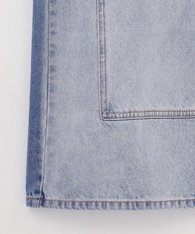 GRACE CONTINENTAL ラップデニムパンツ バイカラー