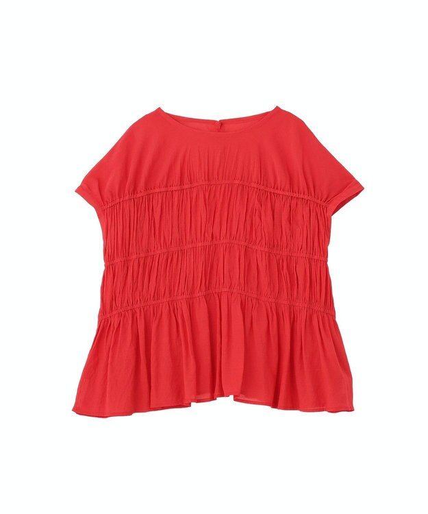 CRAFT STANDARD BOUTIQUE ヴィンテージボイルギャザーブラウス Red