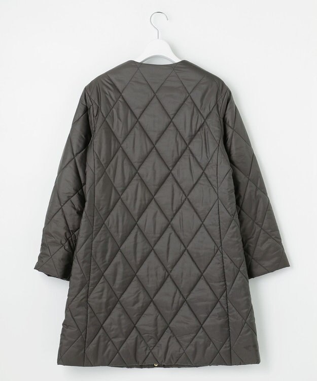 J.PRESS LADIES 高密度タフタ キルティング ロング コート グレー系