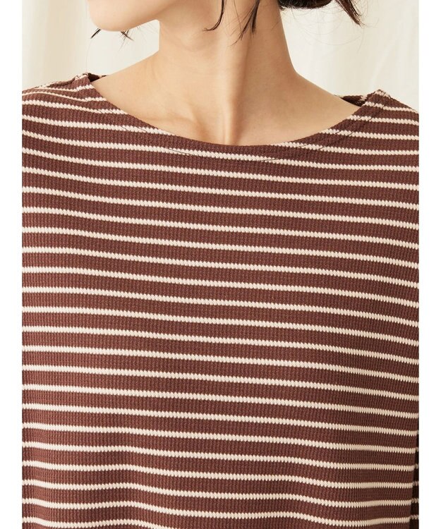 CRAFT STANDARD BOUTIQUE ボーダーワッフルプルオーバー Brown