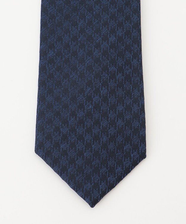 KASHIYAMA KASHIYAMAオリジナル【JAPAN MADE】ハウンドトゥースネクタイ ネイビー