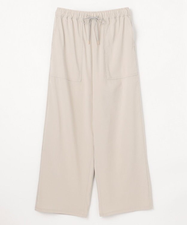 ANY 【ウエストゴム/UVケア/接触冷感】清涼リラックスワイドパンツ サンドベージュ