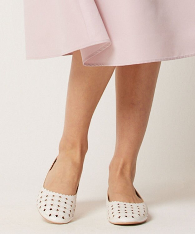 TOCCA 【大人百花掲載】LUCKY CLOVER FLATSHOES フラットシューズ ホワイト系