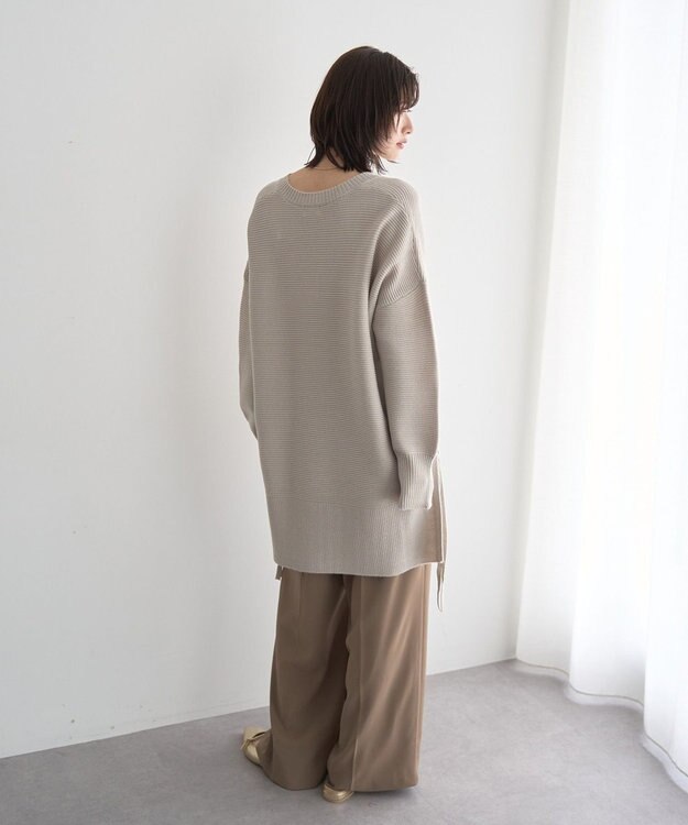 YECCA VECCA Vネックドロストデザインニット Lime Green