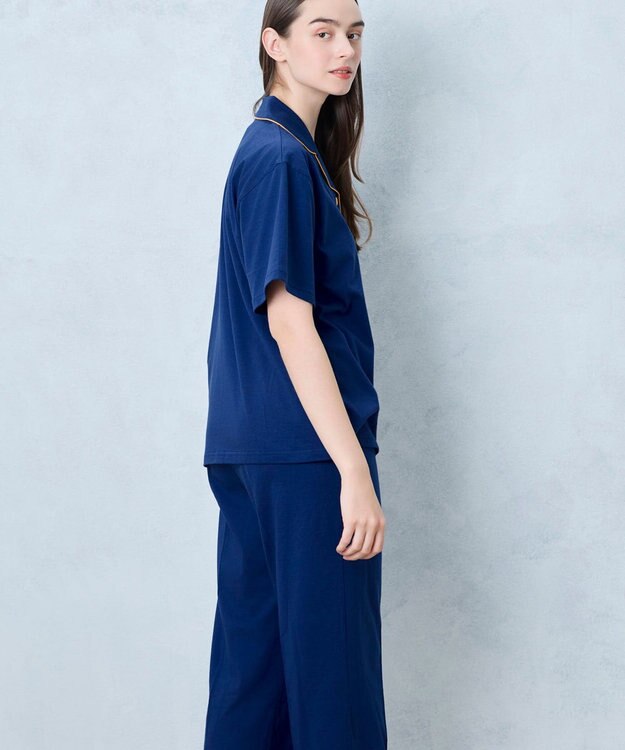 une nana cool 【綿100％】40ハイゲージ天竺半袖パジャマ MADE WITH LIBERTY FABRIC OB