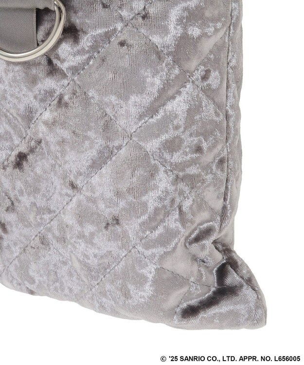 Green Parks チャーム付きベロアバック Gray