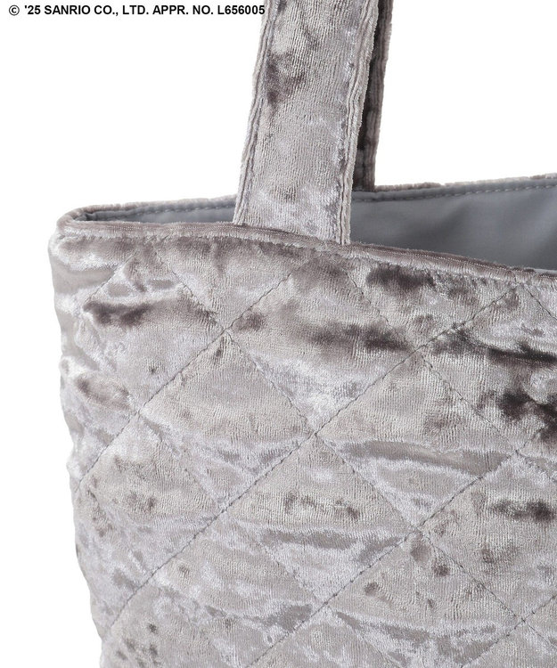 Green Parks チャーム付きベロアバック Gray