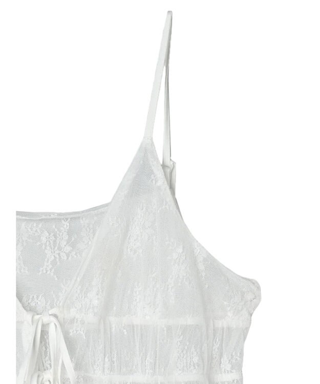 Green Parks ２ｗａｙ　レイヤードレースワンピース White