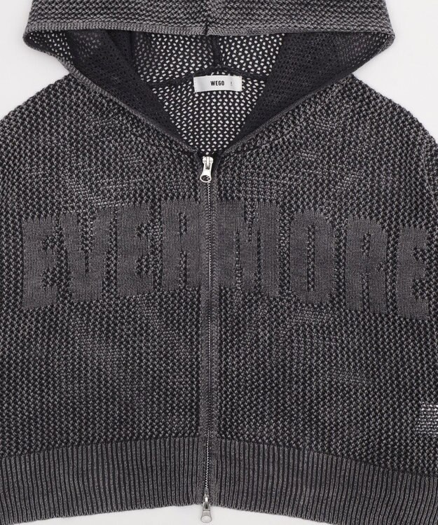 WEGO ヴィンテージウォッシュメッシュパーカー スミクロ