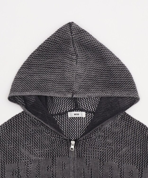 WEGO ヴィンテージウォッシュメッシュパーカー スミクロ