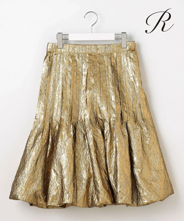 23区 【R(アール)】LIMONTAメタリックジャカード スカート ゴールド系