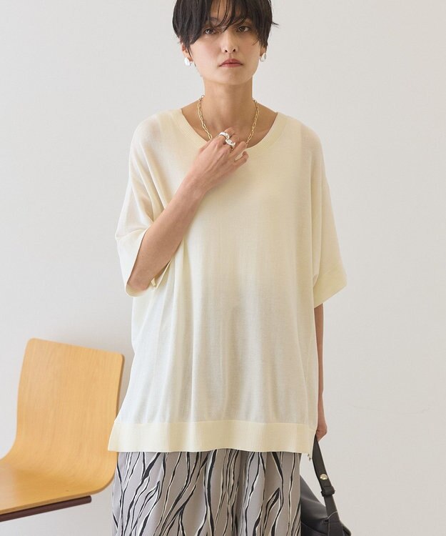 AMERICAN HOLIC 【前後2WAY】ポンチョニット Ivory