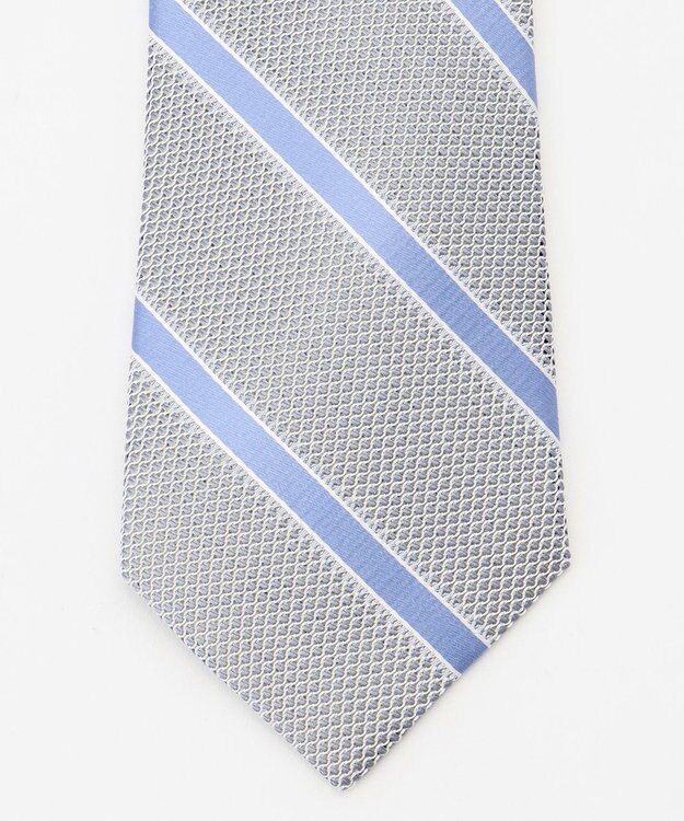 J.PRESS MEN 【JAPAN CRAFT】ストライプネクタイ サックスブルー系1