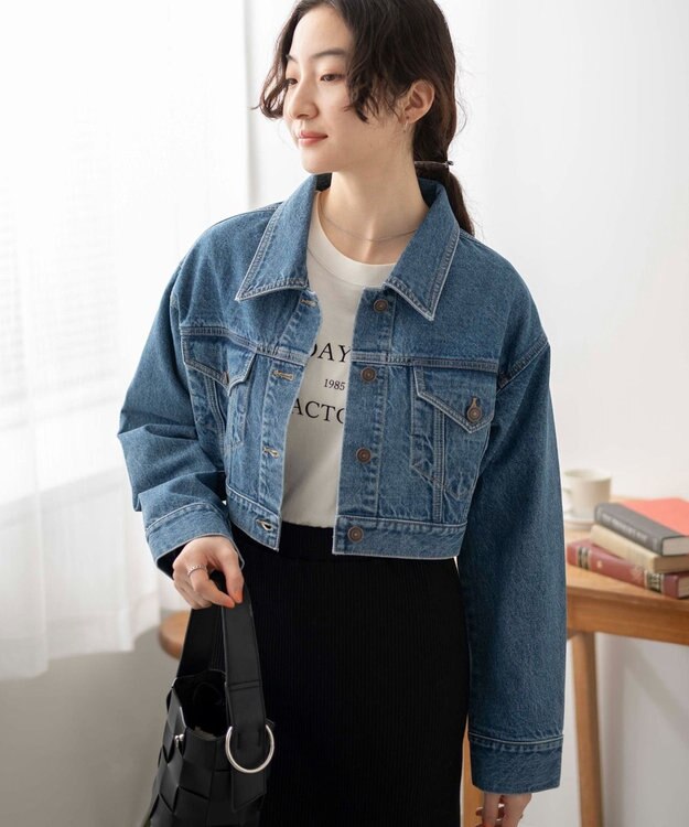 WEGO ショートデニムジャケット デニム中濃色