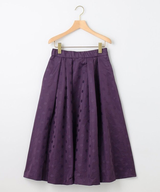 組曲 ドットジャガード フレア スカート パープル系