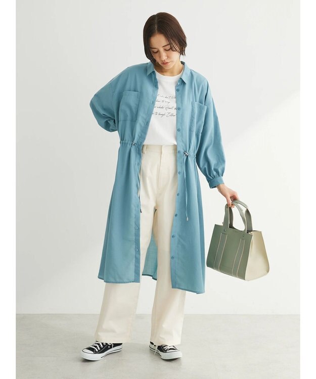 Green Parks ツータックチノパンツ Ivory