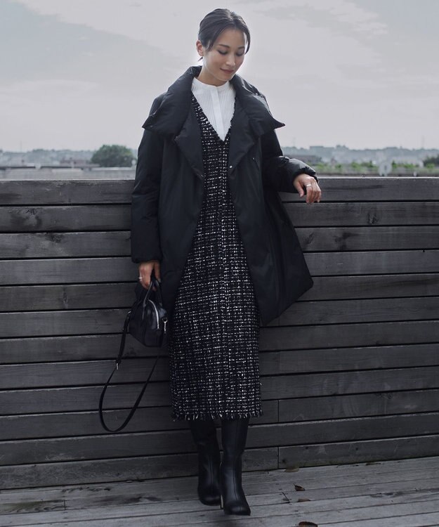 ICB L 【洗える】 トリアセコットンタイプライター シャツブラウス ブラック系