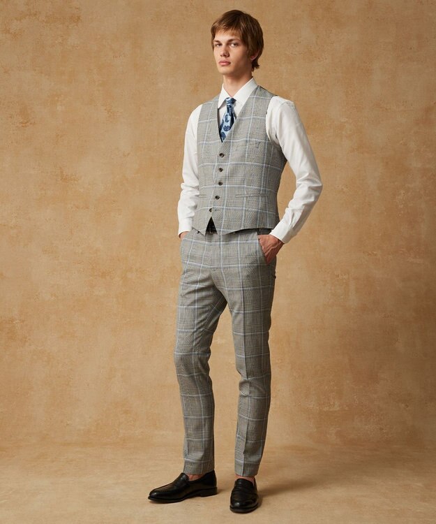 JOSEPH ABBOUD 【日本製】フレッシュペイズリー  ネクタイ サックスブルー系7